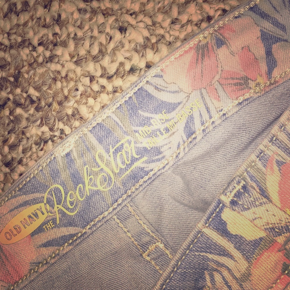 flower print jeans